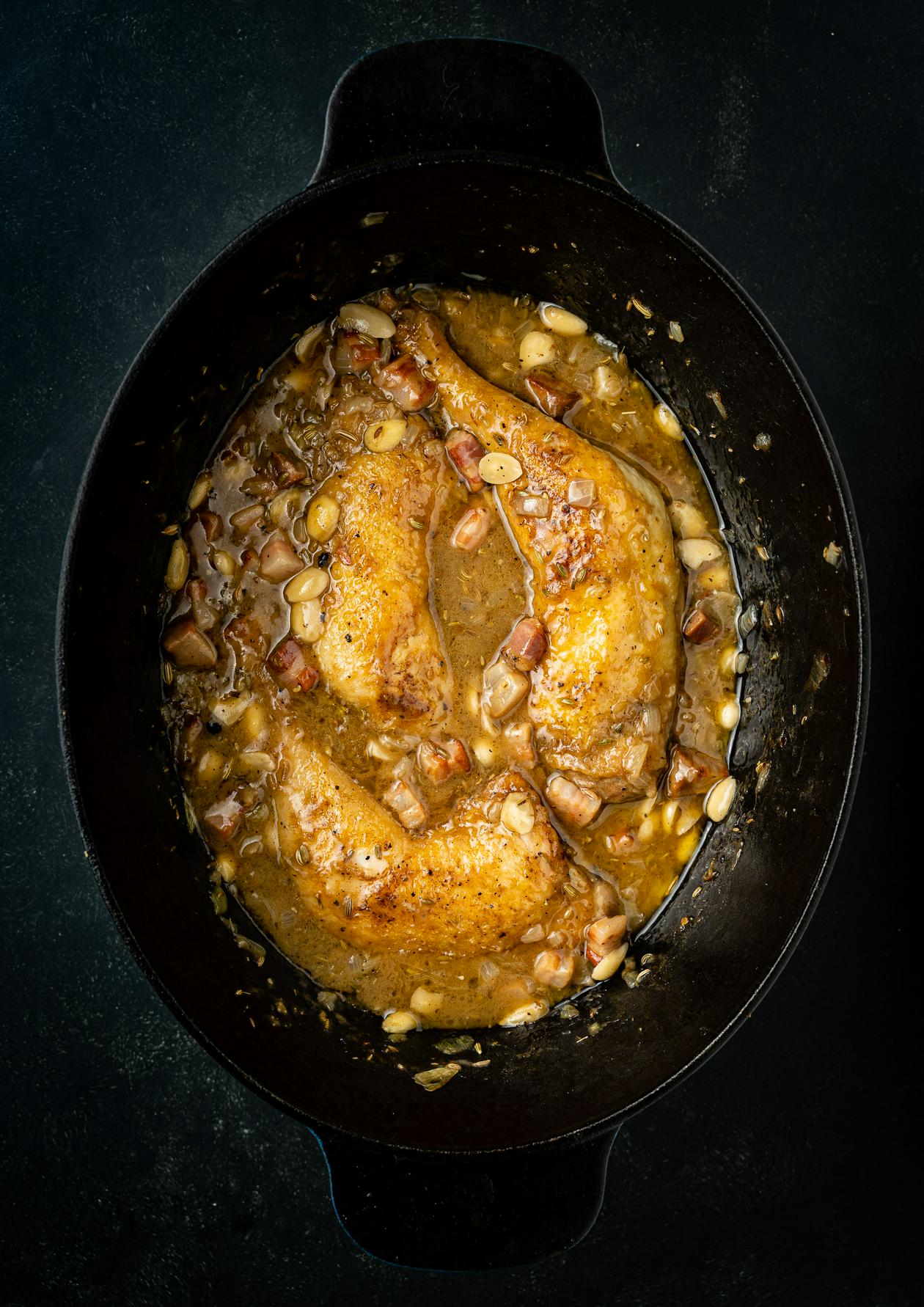 Pollo affinocchiato (kip met venkel en amandelen)