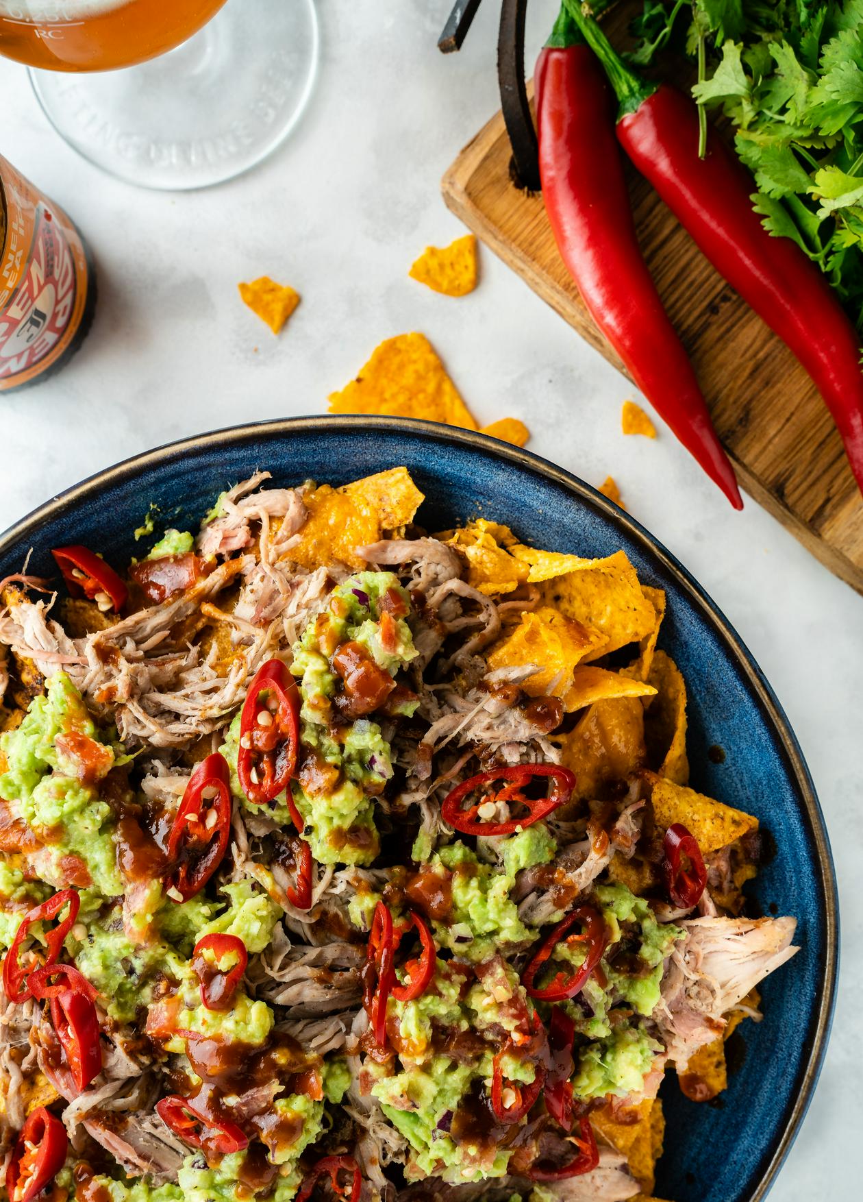 Pulled pork nachos