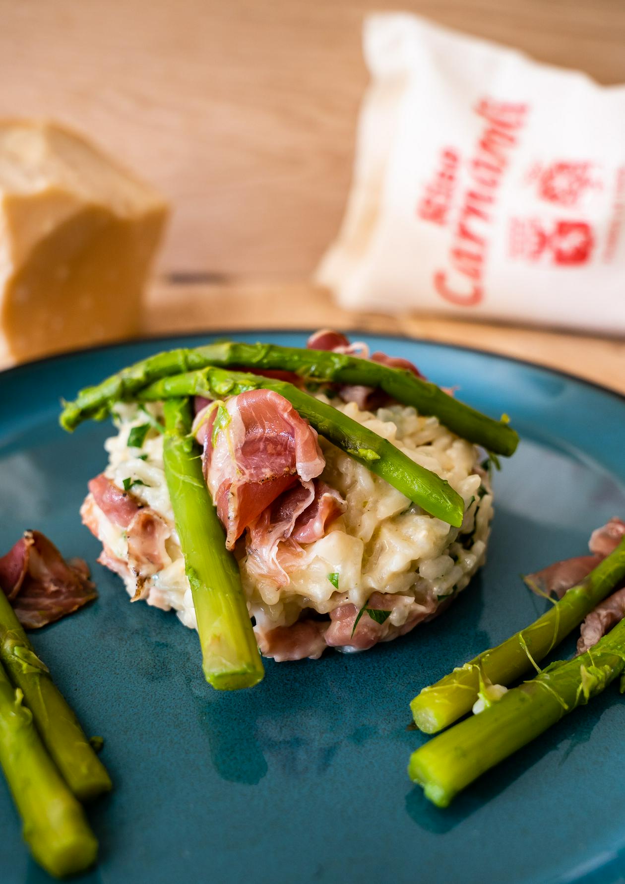 Risotto met coppa en groene asperges
