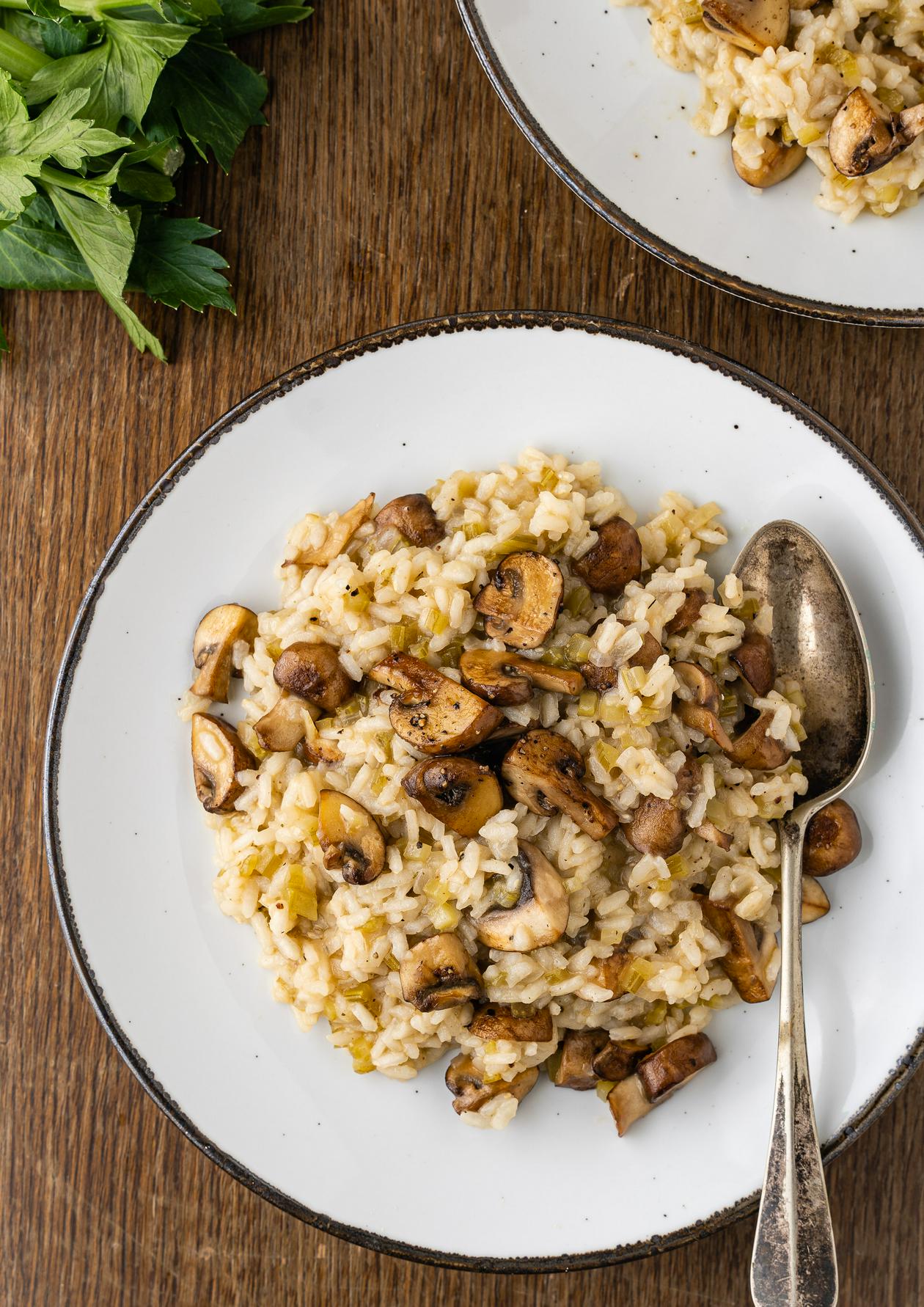 Risotto met paddenstoelen en truffel