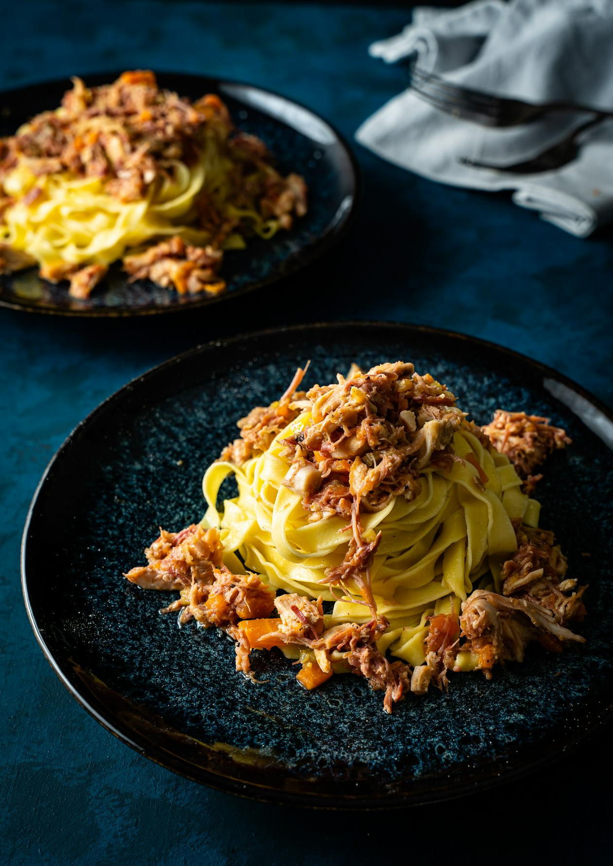 Tagliatelle met ragù di cortile